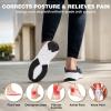 OrthoComfoot Women’s Orthopedic Slip-On Loafers Walking Shoes: Comfortable Arch Suppor Slippers for Plantar Fasciitis, Casual Soft Orthotic Shoes for Foot and Heel Pain Relief(W1-black)