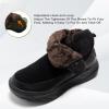 OrthoComfoot Women’s Orthopedic Wide Leather Winter Ankle Boots: Comfortable Diabetic Dress Shoes for Plantar Fasciitis Relief, Warm Casual Arch Support Orthotic Walking Shoes for Ankle and Heel Pain(K1-black)