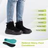OrthoComfoot Women’s Orthopedic Wide Leather Winter Ankle Boots: Comfortable Diabetic Dress Shoes for Plantar Fasciitis Relief, Warm Casual Arch Support Orthotic Walking Shoes for Ankle and Heel Pain(K1-black)