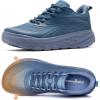Men’s Orthopedic Diabetic Wide Running Shoes: Comfortable Arch Support Plantar Fasciitis Sports Sneakers, Casual Swollen Orthotic Work Tennis Walking Shoes for Ankle and Heel Pain Relief(K3-dark Blue)