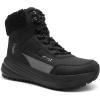 Men’s Orthopedic Winter Snow Boots: Comfortable Wide Waterproof Plantar Fasciitis Arch Support Diabetic Walking Hiking Shoes, Leather Warm Insulated Mid Ankle Boots for Foot Heel Pain Relief(K1-black)