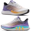OrthoComfoot Men’s Orthopedic Plantar Fasciitis Sneakers: Comfortable High Arch Support Running Shoes for Walking, Lightweight Casual Tennis Shoes, Relief Flat Feet, Heel Pain(W3-white Purple)