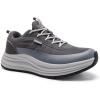 OrthoComfoot Men’s Wide Orthopedic Plantar Fasciitis Shoes: Comfortable High Arch Support Trail Running Shoes for Walking & Hiking, Orthotic Tennis Sneakers Relief Flat Feet, Feet Pain(W2-grey)