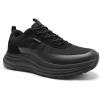 OrthoComfoot Men’s Wide Orthopedic Plantar Fasciitis Shoes: Comfortable High Arch Support Trail Running Shoes for Walking & Hiking, Orthotic Tennis Sneakers Relief Flat Feet, Feet Pain(W1-black)
