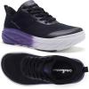 Women’s Orthopedic Diabetic Wide Running Shoes: Comfortable Casual Arch Support Plantar Fasciitis Fashion Sneakers, High Arch Work Tennis Walking Shoes for Foot and Heel Pain Relief(K6-black Purple)