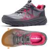 Women’s Orthopedic Diabetic Wide Running Shoes: Comfortable Casual Arch Support Plantar Fasciitis Orthotic Sneakers, High Arch Swollen Work Tennis Sports Shoes for Foot and Heel Pain Relief(K2-rose Red Gray)