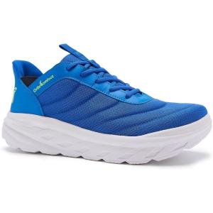 Men’s Orthopedic Diabetic Wide Running Shoes: Comfortable Arch Support Plantar Fasciitis Sports Shoes for Easy On/Off, High Arch Orthotic Swollen Tennis Fashion Sneakers for Foot and Heel Pain Relief(K2-dark Blue)