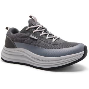 OrthoComfoot Men’s Wide Orthopedic Plantar Fasciitis Shoes: Comfortable High Arch Support Trail Running Shoes for Walking & Hiking, Orthotic Tennis Sneakers Relief Flat Feet, Feet Pain(W2-grey)