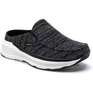 OrthoComfoot Women’s Orthopedic Slip-On Loafers Walking Shoes: Comfortable Arch Suppor Slippers for Plantar Fasciitis, Casual Soft Orthotic Shoes for Foot and Heel Pain Relief(W1-black)