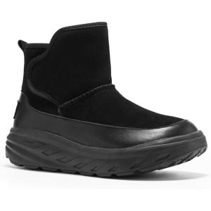 OrthoComfoot Women’s Orthopedic Wide Leather Winter Ankle Boots: Comfortable Diabetic Dress Shoes for Plantar Fasciitis Relief, Warm Casual Arch Support Orthotic Walking Shoes for Ankle and Heel Pain(K1-black)