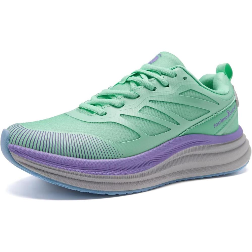 imageWomens Orthopedic Road Running Shoes Comfortable Arch Supports Plantar Fasciitis Orthotic Sports Athletic Sneakers Casual Flat Feet High Arch Tennis Work Walking Shoes for Foot Heel and Pain ReliefW2lake Blue