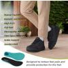 OrthoComfoot Women’s Orthopedic Diabetic Wide Walking Shoes: Comfortable Casual Arch Support Plantar Fasciitis Sneakers, Tennis Orthotic High Arch Swollen Feet Work Shoes for Ankle and Heel Pain(K1-black)