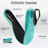 OrthoComfoot Women’s Orthopedic Diabetic Wide Walking Shoes: Comfortable Casual Arch Support Plantar Fasciitis Sneakers, Tennis Orthotic High Arch Swollen Feet Work Shoes for Ankle and Heel Pain(K1-black)