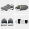 OrthoComfoot Women’s Orthopedic Slip-On Loafers Walking Shoes: Comfortable Plantar Fasciitis Loafers with Arch Support for Flat Feet, Casual Orthotic Shoes for Foot and Heel Pain Relief(W3a-grey( Built-in Fleece Lining ))