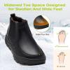 OrthoComfoot Women’s Orthopedic Wide Leather Winter Ankle Boots: Comfortable Arch Support Dress Shoes for Diabetic, Casual Plantar Fasciitis Orthotic Walking Shoes for Foot and Heel Pain Relief(K1-black)
