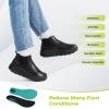 OrthoComfoot Women’s Orthopedic Wide Leather Winter Ankle Boots: Comfortable Arch Support Dress Shoes for Diabetic, Casual Plantar Fasciitis Orthotic Walking Shoes for Foot and Heel Pain Relief(K1-black)