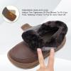 OrthoComfoot Women’s Orthopedic Wide Leather Winter Ankle Boots: Comfortable Diabetic Arch Support Dress Shoes for Plantar Fasciitis, Casual Hook and Loop Walking Shoes for Foot and Heel Pain(K2-brown)