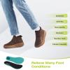 OrthoComfoot Women’s Orthopedic Wide Leather Winter Ankle Boots: Comfortable Diabetic Arch Support Dress Shoes for Plantar Fasciitis, Casual Hook and Loop Walking Shoes for Foot and Heel Pain(K2-brown)