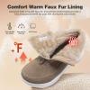 Women’s Orthopedic Diabetic Wide Winter Ankle Boots: Comfortable Arch Support Plantar Fasciitis Warm Mid Snow Boots, Orthotic Casual Leather Dress Oxofrds Walking Shoes for Foot and Heel Pain(K2-khaki)