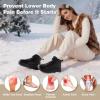Women’s Orthopedic Diabetic Winter Boots: Wide Toe Box Comfortable Arch Support Plantar Fasciitis Dress Leather Oxfords Walking Shoes, Casual Warm Snow Mid Ankle Boots for Neuropathy and Foot Pain(K1-black)