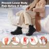 Women’s Orthopedic Diabetic Winter Boots: Wide Toe Box Comfortable Arch Support Plantar Fasciitis Leather Oxfords Shoes, Casual Warm Walking Snow Ankle Mid Boots for Neuropathy and Heel Pain Relief(K1-black)