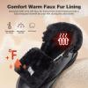 Women’s Orthopedic Diabetic Winter Boots: Wide Toe Box Comfortable Arch Support Plantar Fasciitis Leather Oxfords Shoes, Casual Warm Walking Snow Ankle Mid Boots for Neuropathy and Heel Pain Relief(K1-black)