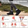 Women’s Orthopedic Mid Trekking Hiking Boots: Comfortable Plantar Fasciitis Ankle Support Workout Walking Running Shoes, Orthotic Work Sport Waterproof Trail Sneakers for Feet and Heel Pain Relief(W1-black)