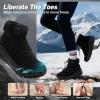 Women’s Orthopedic Wide Snow Boots: Comfortable Winter Plantar Fasciitis Arch Support Diabetic Walking Shoes, Orthotic Leather Casual Trekking Warm Insulated Mid Ankle Boots for Foot Heel Pain Relief(K1-black)