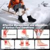 Women’s Orthopedic Wide Snow Boots: Comfortable Winter Plantar Fasciitis Arch Support Diabetic Walking Shoes, Orthotic Leather Casual Trekking Warm Insulated Mid Ankle Boots for Foot Heel Pain Relief(K1-black)