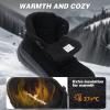 Women’s Orthopedic Wide Snow Boots: Comfortable Winter Plantar Fasciitis Arch Support Diabetic Walking Shoes, Orthotic Leather Casual Trekking Warm Insulated Mid Ankle Boots for Foot Heel Pain Relief(K1-black)