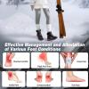 Women’s Orthopedic Winter Snow Boots: Wide Comfortable Diabetic Plantar Fasciitis Arch Support Waterproof Insulated Mid Hiking Boots, Casual Orthotic Warm Leather Walking Shoes for Feet Heel and Pain(K1-black)