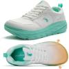 Women’s Orthopedic Diabetic Wide Toe Box Walking Shoes: Comfortable Arch Support Plantar Fasciitis Orthotic Swollen Sneakers, Casual Flat Feet Tennis Walking Shoes for Foot Heel and Pain Relief(K3-white)