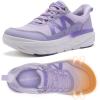 Women’s Orthopedic Diabetic Wide Walking Shoes: Comfortable Arch Support Plantar Fasciitis Orthotic Slip On/Off Sport Running Sneakers, Casual Flat Feet Swollen Athletic Shoes for Foot Heel and Pain(K2-purple)