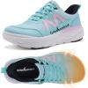 Women’s Orthopedic Diabetic Wide Walking Shoes: Comfortable Arch Support Plantar Fasciitis Orthotic Slip On/Off Sport Running Sneakers, Casual Flat Feet Swollen Athletic Shoes for Foot Heel and Pain(K3-mint)