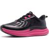 Women’s Orthopedic Road Running Shoes: Comfortable Arch Support Plantar Fasciitis Orthotic Sports Exercise Fashion Sneakers, Casual Flat Feet Tennis Work Walking Shoes for Foot and Heel Pain(W1-black)