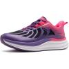Women’s Orthopedic Road Running Shoes: Comfortable Arch Support Plantar Fasciitis Orthotic Sports Exercise Fashion Sneakers, Casual Flat Feet Tennis Work Walking Shoes for Foot and Heel Pain(W2-rose Purple)