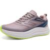 Women’s Orthopedic Road Running Shoes: Comfortable Arch Supports Plantar Fasciitis Orthotic Sports Athletic Sneakers, Casual Flat Feet High Arch Tennis Work Walking Shoes for Foot Heel and Pain Relief(W3-lotus Pink)