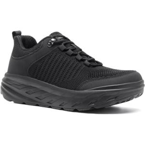 OrthoComfoot Women’s Orthopedic Diabetic Wide Walking Shoes: Comfortable Casual Arch Support Plantar Fasciitis Fashion Sneakers, Work Tennis Orthotic High Arch Swollen Feet Shoes for Foot Heel Pain(K1-black)