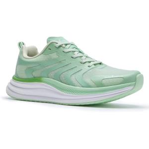 Orthopedic Road Running Shoes for Womens, Comfortable Casual Arch Support Plantar Fasciitis Flat Feet Tennis Walking Shoes, Orthotic Supportive Athletic Sports Sneakers for Foot Heel Pain Relief(W3-light Green)
