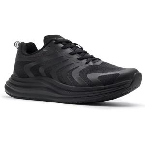 Orthopedic Road Running Shoes for Womens, Comfortable Casual Arch Support Plantar Fasciitis Flat Feet Tennis Walking Shoes, Orthotic Supportive Athletic Sports Sneakers for Foot Heel Pain Relief(W1-black)