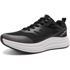 Women’s Orthopedic Road Running Shoes: Comfortable Arch Supports Plantar Fasciitis Orthotic Sports Athletic Sneakers, Casual Flat Feet High Arch Tennis Work Walking Shoes for Foot Heel and Pain Relief(W1-black)