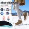 Boys Girls Kids Orthopedic Winter Snow Boots: Wide Comfortable Casual Plantar Fasciitis Arch Support Orthotic Leather Walking Shoes, Insulated Warm School Tennis Ankle Boots for Foot and Pain Relief(K2-khaki)
