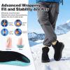 Boys Girls Kids Orthopedic Winter Snow Boots: Wide Comfortable Casual Plantar Fasciitis Arch Support Orthotic Leather Walking Shoes, Insulated Warm School Tennis Ankle Boots for Foot and Pain Relief(K1-black)
