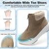 Boys Girls Kids Orthopedic Winter Snow Boots: Wide Comfortable Casual Plantar Fasciitis Arch Support Orthotic Leather Walking Shoes, Insulated Warm School Tennis Ankle Boots for Foot and Pain Relief(K2-khaki)