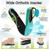 Women’s Orthopedic Diabetic Wide Running Shoes: Comfortable Casual Arch Support Plantar Fasciitis Sports Sneakers, High Arch Orthotic Work Tennis Walking Shoes for Foot and Heel Pain Relief(K1-black)