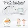 Women’s Orthopedic Diabetic Wide Running Shoes: Comfortable Casual Arch Support Plantar Fasciitis Sports Sneakers, High Arch Orthotic Work Tennis Walking Shoes for Foot and Heel Pain Relief(White)
