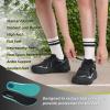 Women’s Orthopedic Diabetic Wide Running Shoes: Comfortable Casual Arch Support Plantar Fasciitis Sports Sneakers, High Arch Orthotic Work Tennis Walking Shoes for Foot and Heel Pain Relief(K1-black)