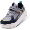 Boys Girls Kids Orthopedic Tennis Shoes: Wide Toe Box Comfortable Casual Arch Support Plantar Fasciitis Running Sneakers, Orthotic Athletic School Sport Walking Shoes for Foot and Pain Relief(K2-grey)