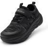 Boys Girls Kids Orthopedic Tennis Shoes: Wide Toe Box Comfortable Casual Plantar Fasciitis Arch Support Athletic Running Sneakers, Orthotic School Sports Walking Shoes for Foot and Pain Relief(K1-black)