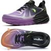 Women’s Orthopedic Diabetic Wide Running Shoes: Comfortable Casual Arch Support Plantar Fasciitis Sports Sneakers, High Arch Orthotic Work Tennis Walking Shoes for Foot and Heel Pain Relief(K3-black Purple)